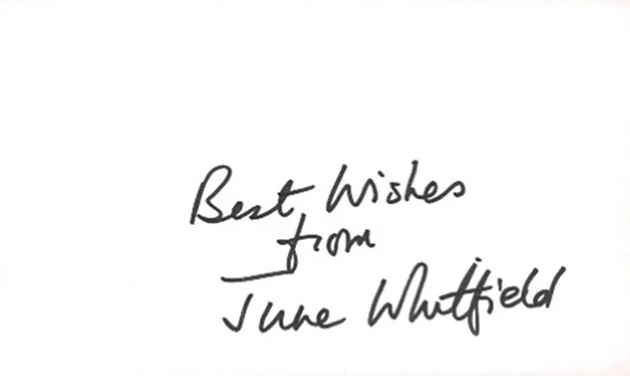 June Whitfield autograph