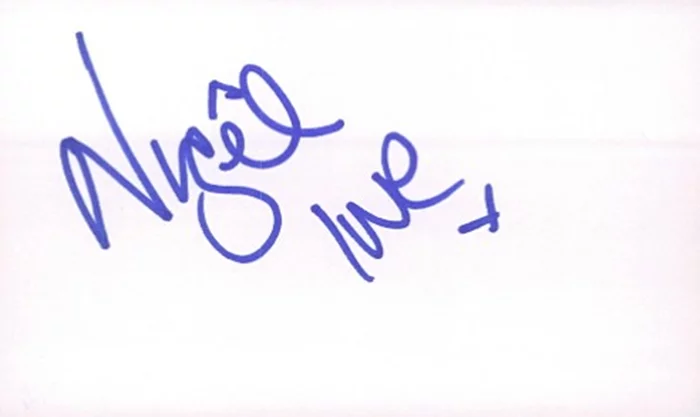 Nigel Lythgoe autograph