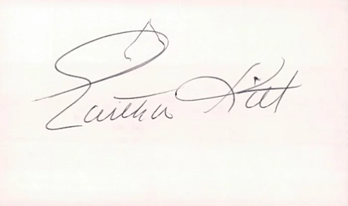 Eartha Kitt autograph