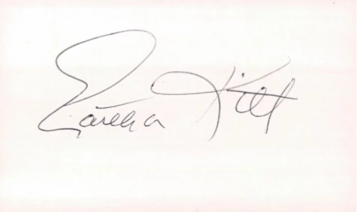 Eartha Kitt autograph