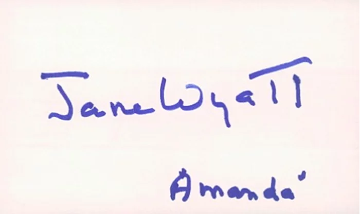 Jane Wyatt autograph