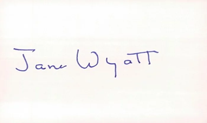 Jane Wyatt autograph