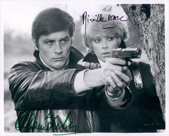 Alain Delon & Mirielle Darc autograph