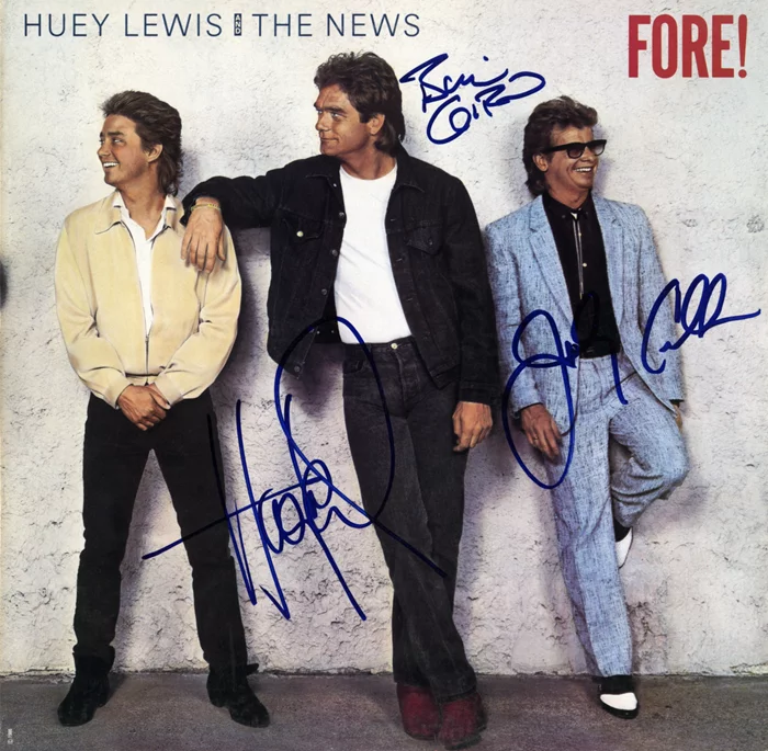 Huey Lewis and The News autograph
