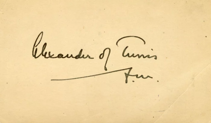 Alexander of Tunis autograph