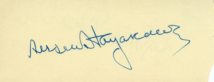 Sessue Hayakawa autograph