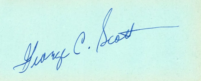 George C. Scott autograph