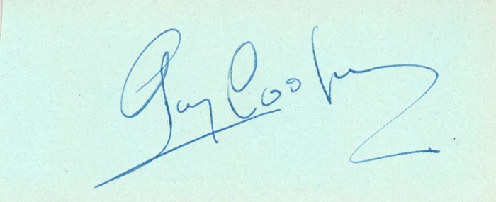 Gary Cooper autograph