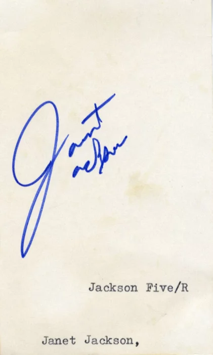 Janet Jackson autograph