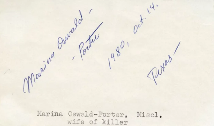 Marina Oswald autograph