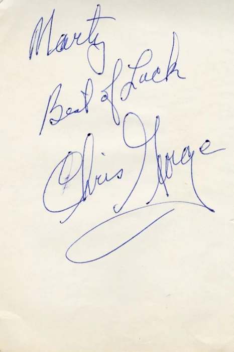 Christopher George autograph