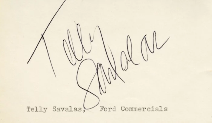 Telly Savalas autograph