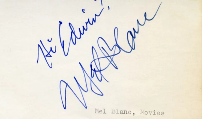 Mel Blanc autograph