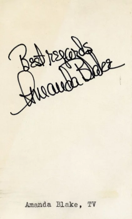 Amanda Blake autograph
