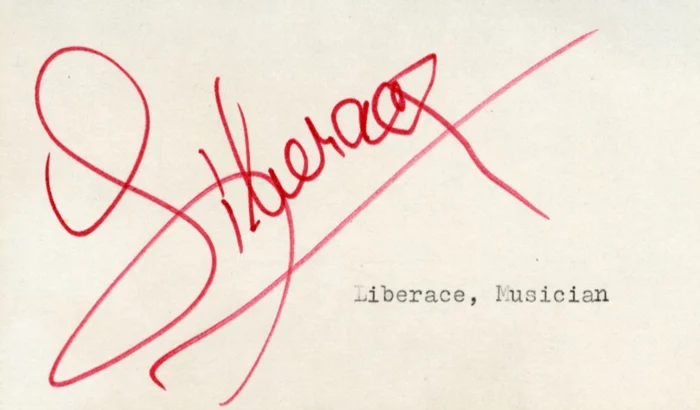 Liberace autograph
