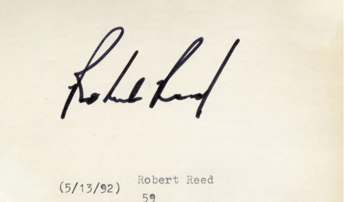 Robert Reed autograph