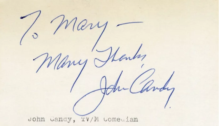 John Candy autograph