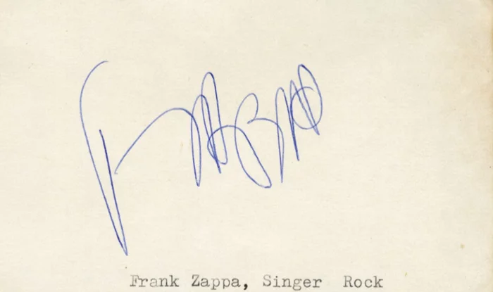 Frank Zappa autograph
