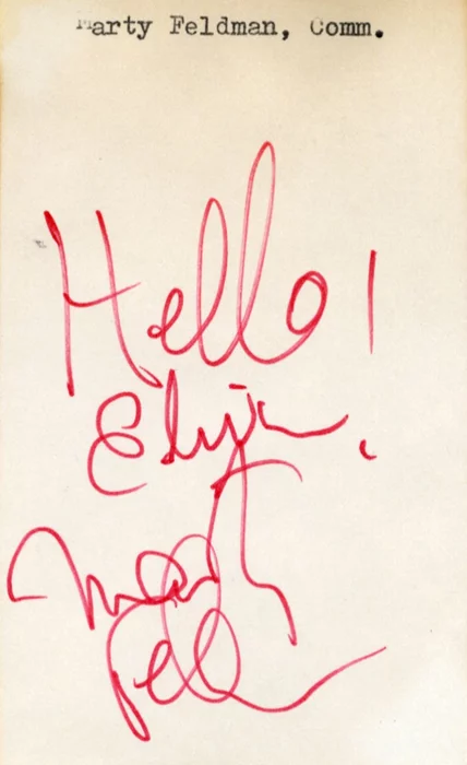 Marty Feldman autograph