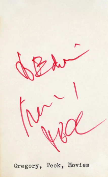 Gregory Peck autograph