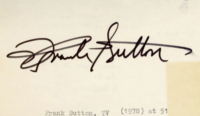 Frank Sutton autograph
