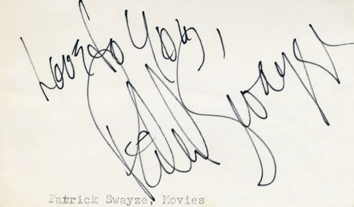 Patrick Swayze autograph