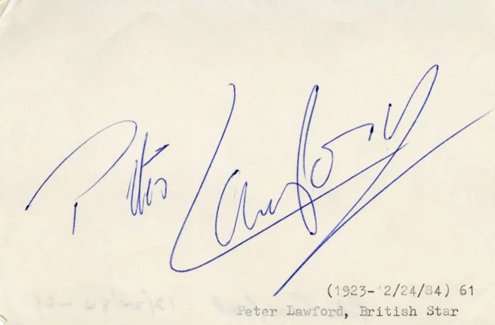 Peter Lawford autograph