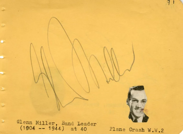 Glenn Miller autograph