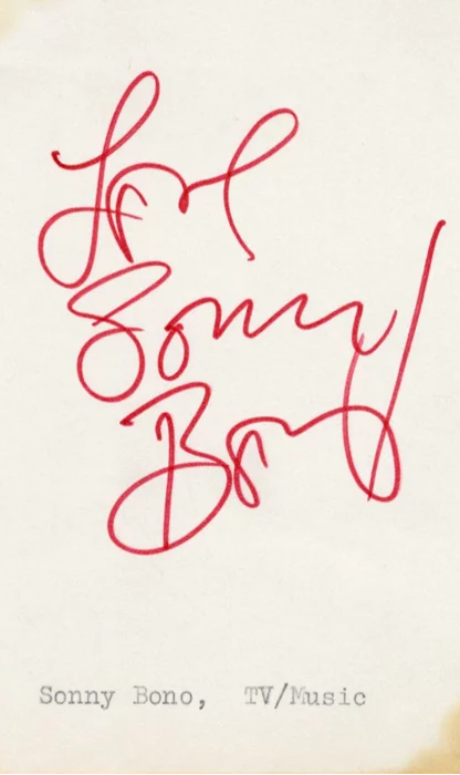 Sonny Bono autograph