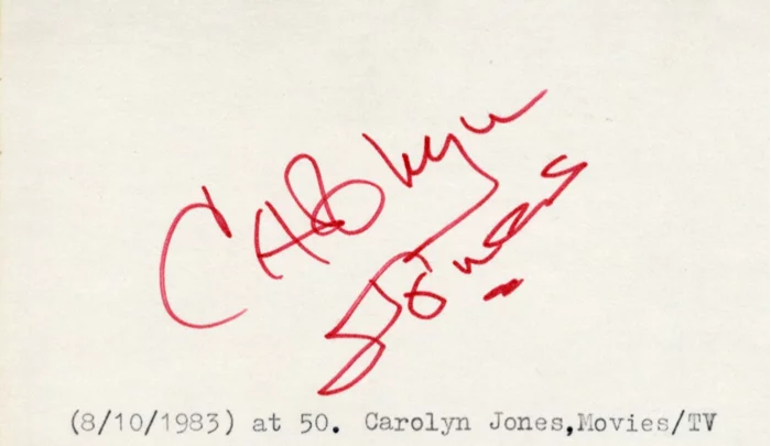 Carolyn Jones autograph
