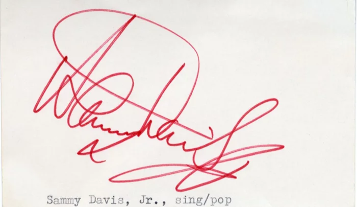 Sammy Davis Jr. autograph