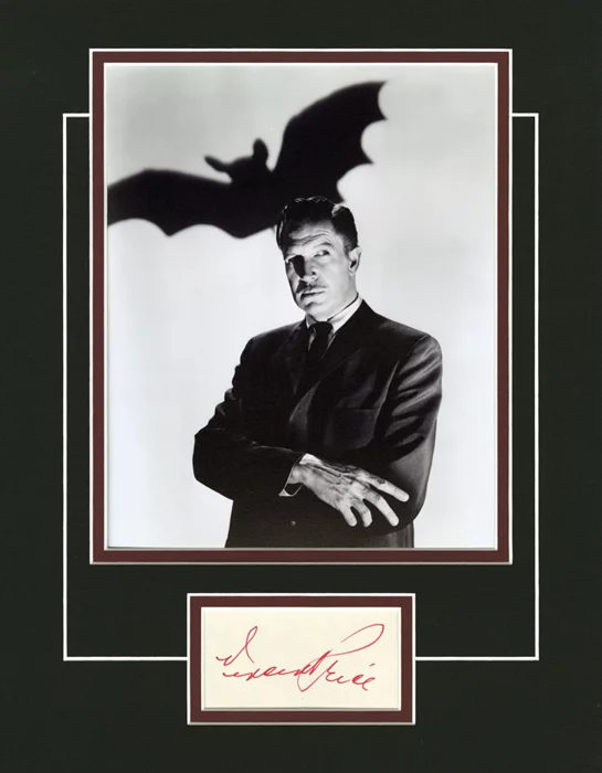 Vincent Price autograph