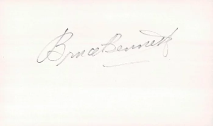 Bruce Bennett autograph