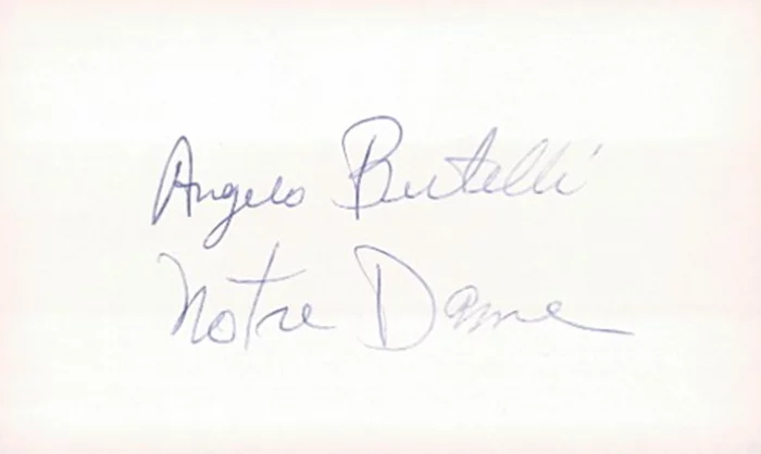 Angelo Bertelli autograph
