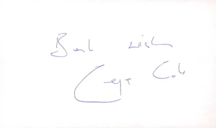 George Cole autograph