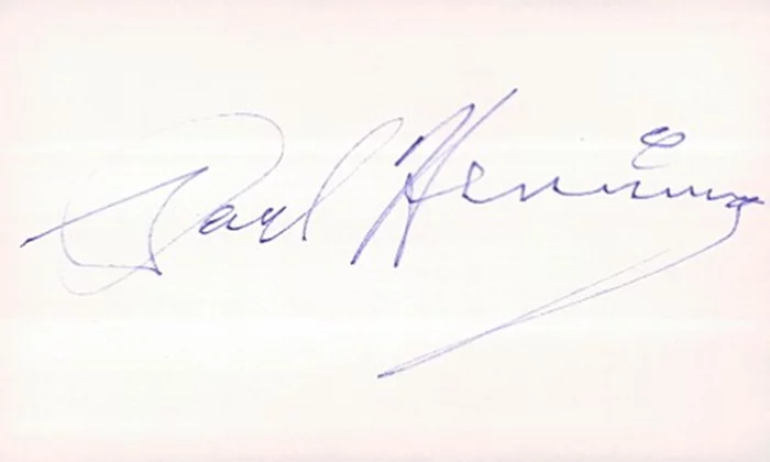 Paul Henning autograph