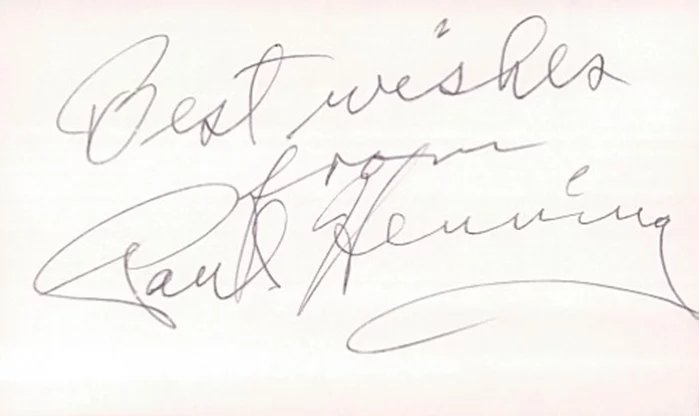 Paul Henning autograph