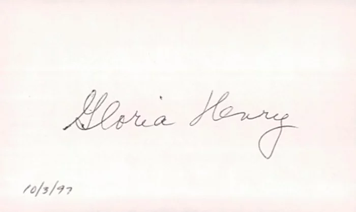 Gloria Henry autograph