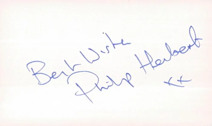 Philip Herbert autograph