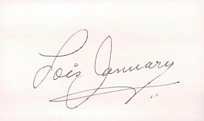 Lois January autograph
