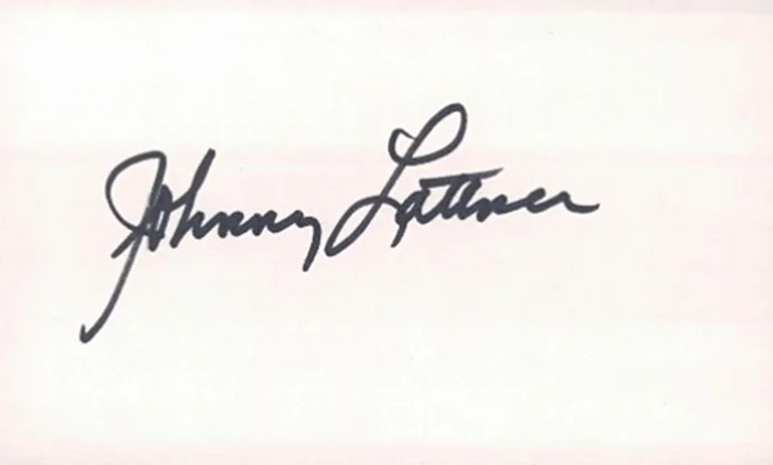 Johnny Lattner autograph