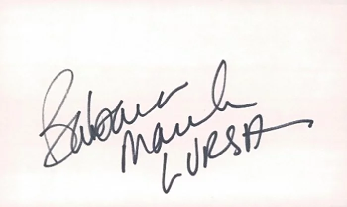 Barbara March autograph