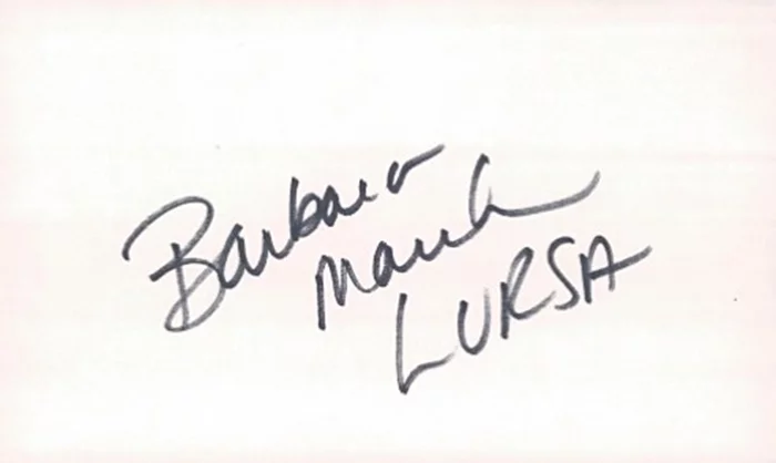 Barbara March autograph