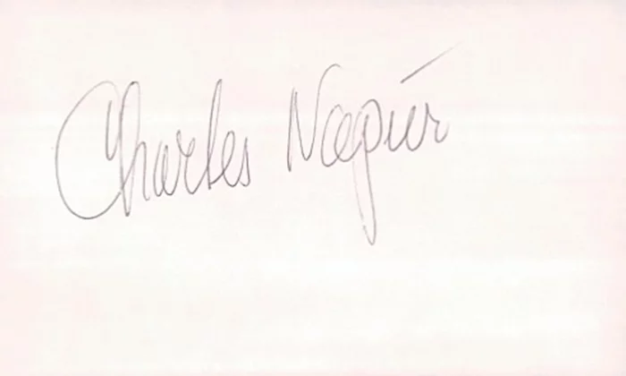 Charles Napier autograph