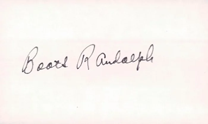 Boots Randolph autograph