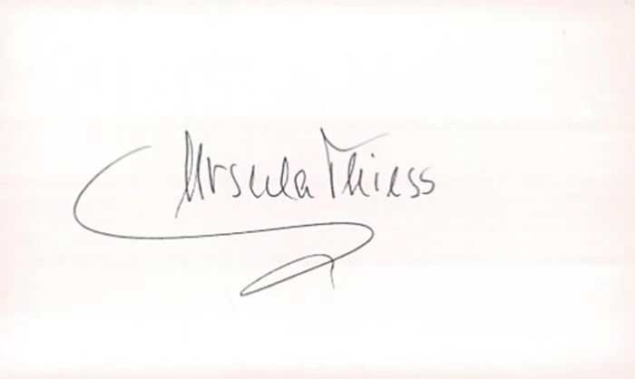 Ursula Thiess autograph