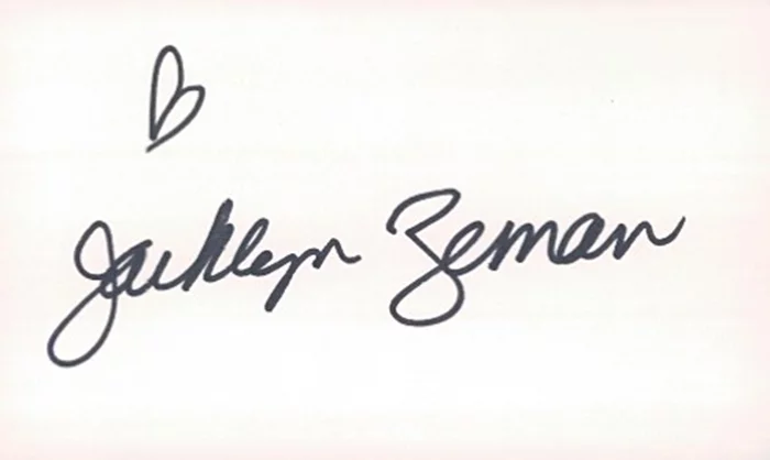 Jacklyn Zeman autograph
