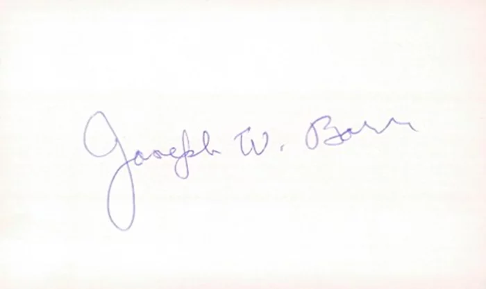 Joseph Barr autograph