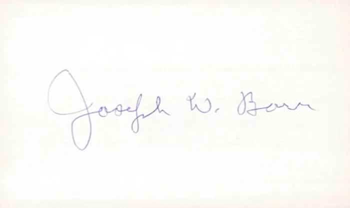 Joseph Barr autograph