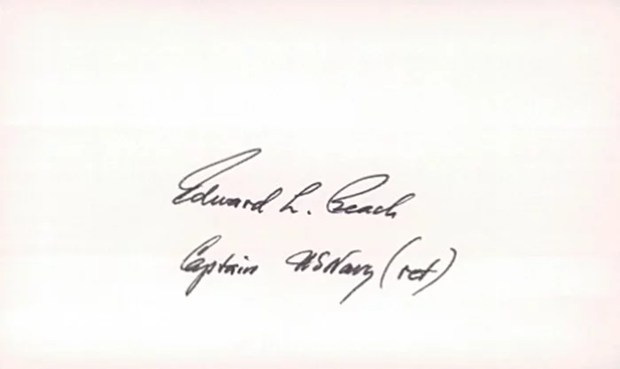 Edward Beach autograph